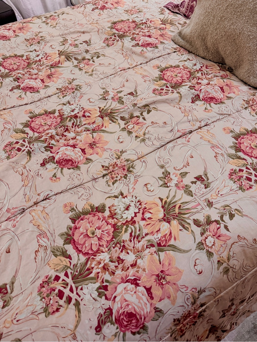 Ralph Lauren Guinevere Aragon Medieval Floral Sateen Full/Queen Comforter